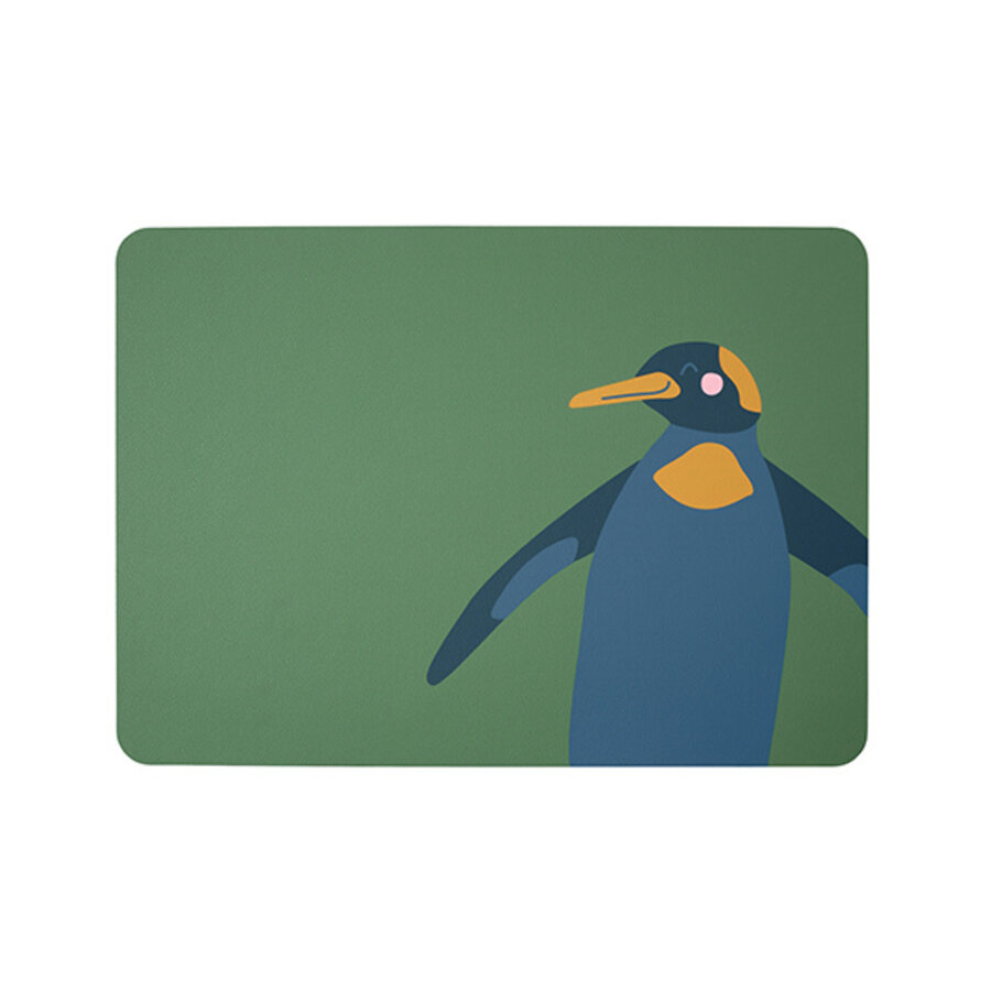 Placemat lederlook pinguin 46x33 cm-1