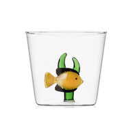 thumb-Glas Marine Garden glas 35 cl gele vis met groen zeewier-1