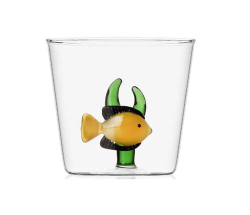  Ichendorf Milano Glas Marine Garden glas 35 cl gele vis met groen zeewier 