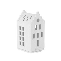 Klein huis wit porselein - hoogte 16 cm