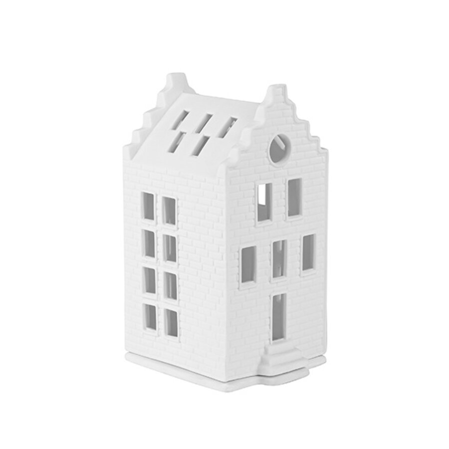 Klein huis wit porselein - hoogte 16 cm-1