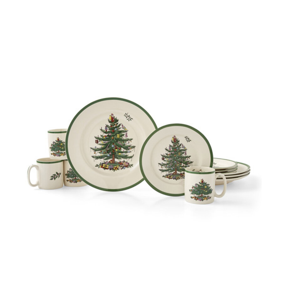 Suikerpot Christmas Tree met deksel faience-2