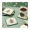 Spode Set 6 glasonderzetters vierkant Christmas Tree