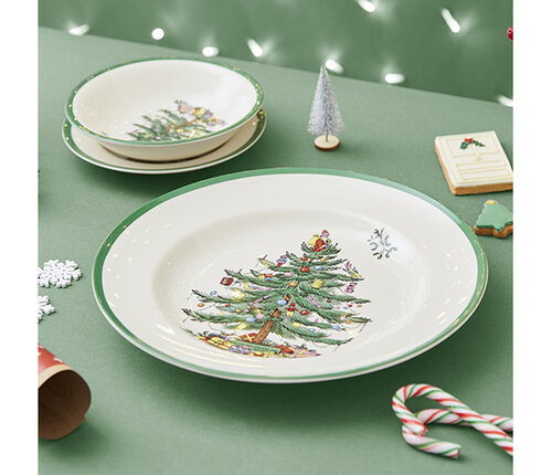  Spode Plat bord  Christmas Tree faïence 27 cm 