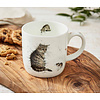 Royal Worcester  Beker met oor Wrendale kat en muis  31 cl