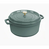 Staub Ronde cocotte  eucalyptus  28 cm gietijzer  met deksel