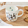 Royal Worcester  Beker met oor Wrendale  groep eenden / eendenfamilie 31 cl