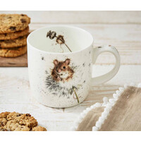 Beker met oor Wrendale  muis - paardenbloem 31 cl