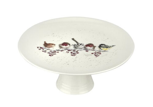  Royal Worcester  Gebakschotel / Taartshotel op voet Wrendale 24 cm 