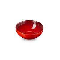 Serveerbowl / Slakom keramiek rood kersenrood 24 cm 2,2 liter