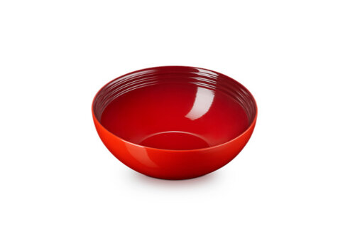  Le Creuset Serveerbowl / Slakom keramiek rood kersenrood 24 cm 2,2 liter 