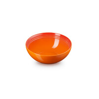 Serveerbowl / Slakom keramiek  oranje volcanique  24 cm 2,2 liter