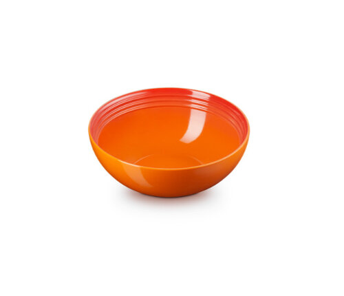  Le Creuset Serveerbowl / Slakom keramiek oranje volcanique  24 cm 2,2 liter 