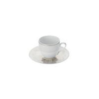 thumb-Set 2 mokkakop en schotel Malmaison Imperiale or goud-1