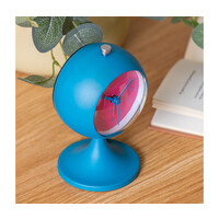 thumb-Wekker/ Klok Funky Retro blauw-2
