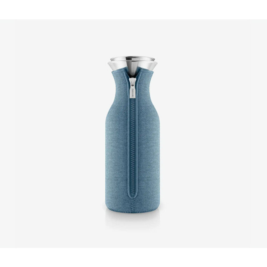 Fridge carafe 1 L dusty blue geweven hoesje-1