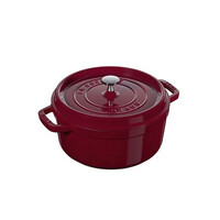 Cocotte / Stoofpot 24 cm in gietijzer bordeaux