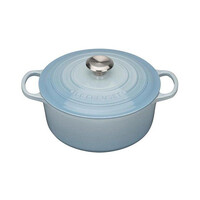 thumb-Stoofpot 24 cm coastal blue lichtblauw met deksel gietijzer-1