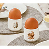 Royal Worcester  Set 2 eierdopjes Wrendale  met kip afbeeldingen