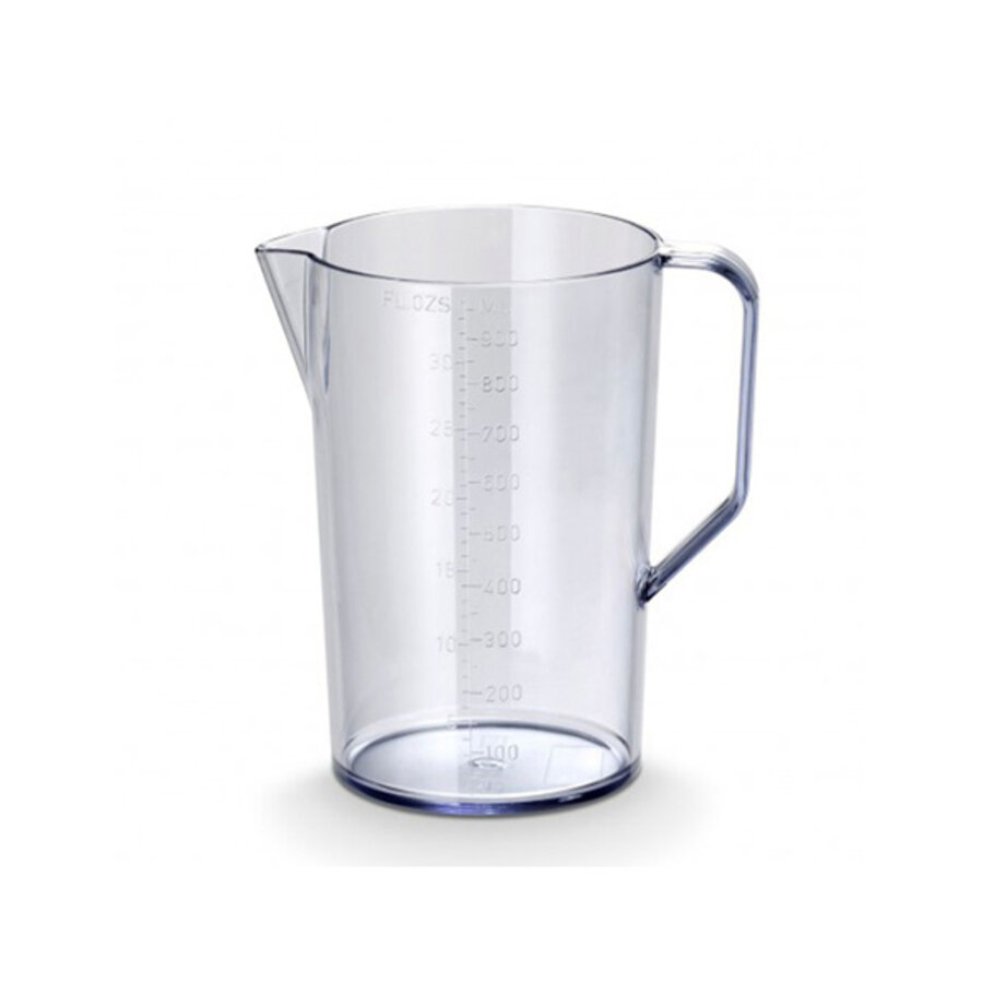 Maatbeker kunststof plexi transparant 1 liter-1