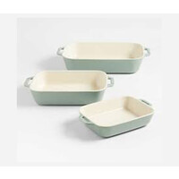 Set 3 ovenschalen keramiek wit 20, 27 en 34 cm