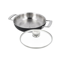 Multifunction bakpan Black 5 24 cm met extra gratis deksel