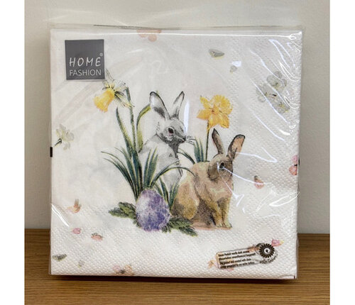  Pakje cocktailservetten / Servetten Pasen  en Lente 25x25 cm 