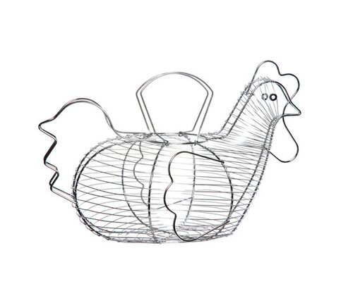  Eiermand kip metaaldraad  - 42x27,5 cm 