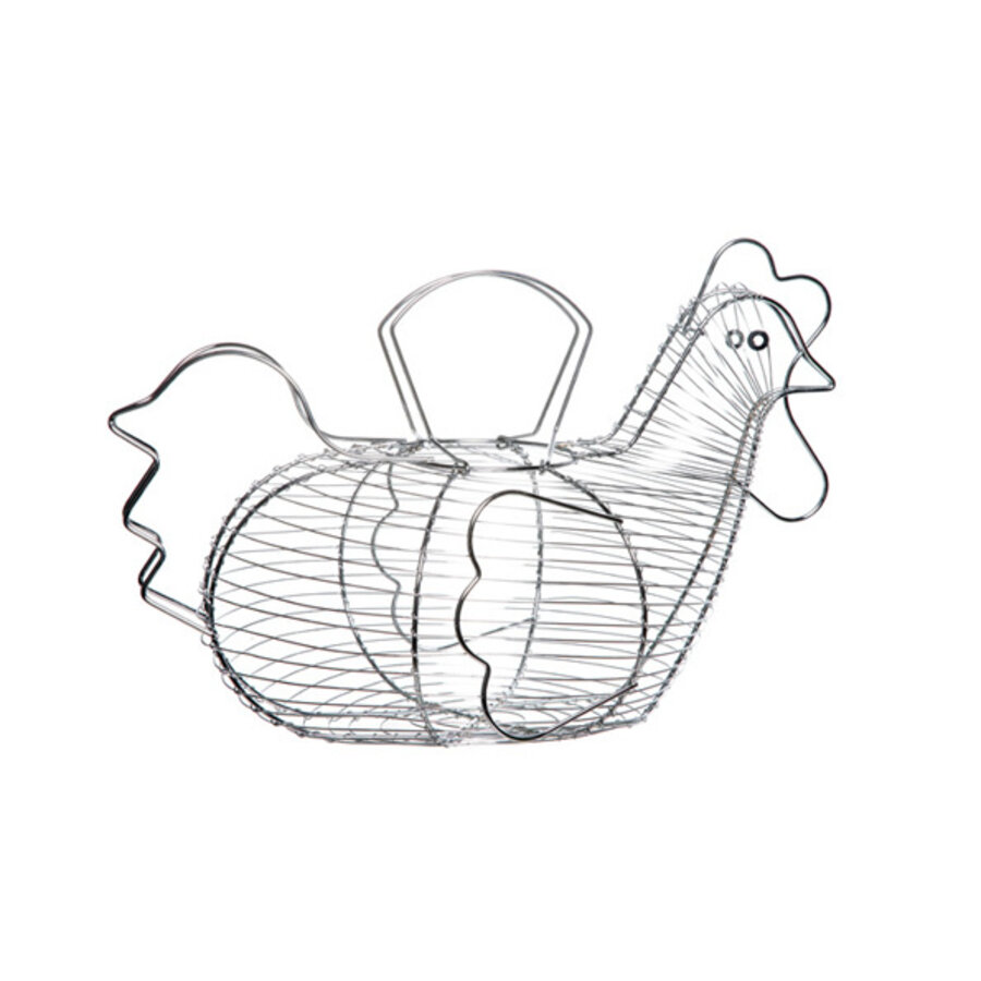 Eiermand kip metaaldraad  - 42x27,5 cm-1