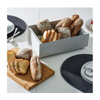thumb-Brooddoos warm grey metaal met bamboe deksel-2