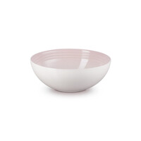 Serveerbowl / Slakom keramiek  shell roos  24 cm 2,2 liter