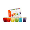 Set 6 bekers mokken keramiek 35 cl diverse kleuren