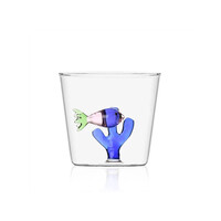 Beker roze vis met groene staart en blauw koraal Marine Garden