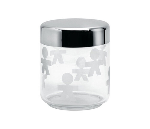  Alessi Voorraaddoos glas - deksel roestvrij staal King Kong Girotondo 75 cl 