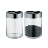 thumb-Voorraaddoos / Keuken Box Julieta 100 cl glas en roestvrij staal-1