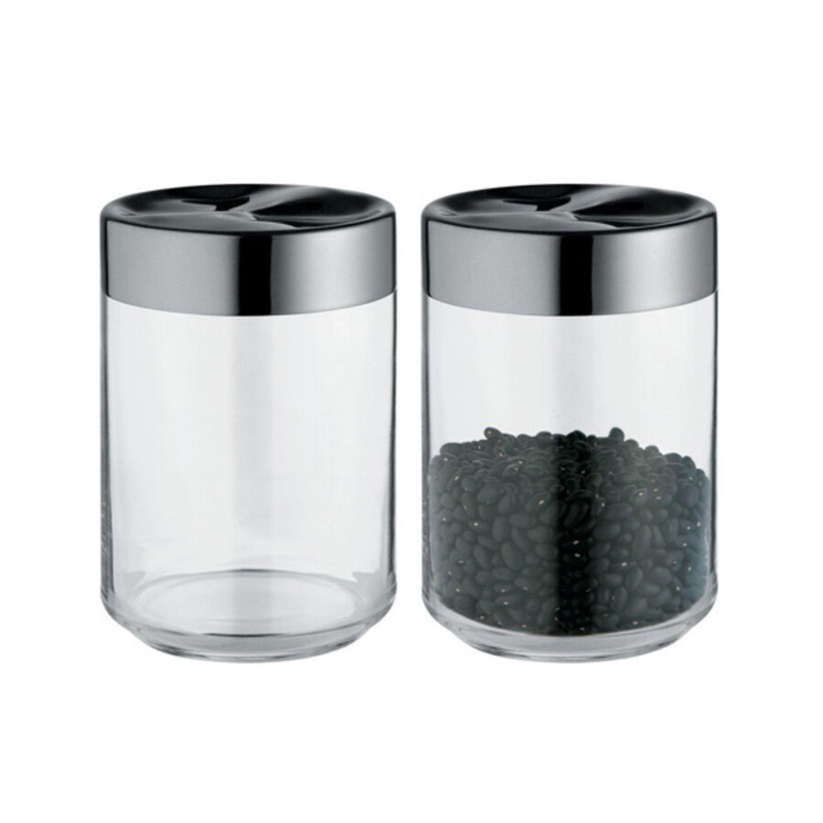 Voorraaddoos / Keuken Box  Julieta 100  cl glas en roestvrij staal-1