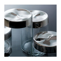 thumb-Voorraaddoos / Keuken Box Julieta 150 cl glas en roestvrij staal-2