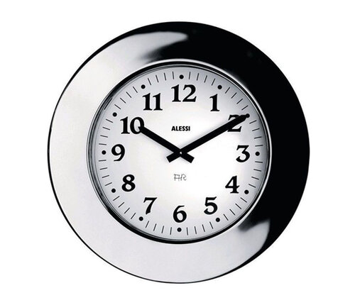  Alessi Wandklok Momento roestvrij staal 40 cm 