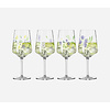 Set van 4 aperitiefglazen gekleurd decor Sommertau