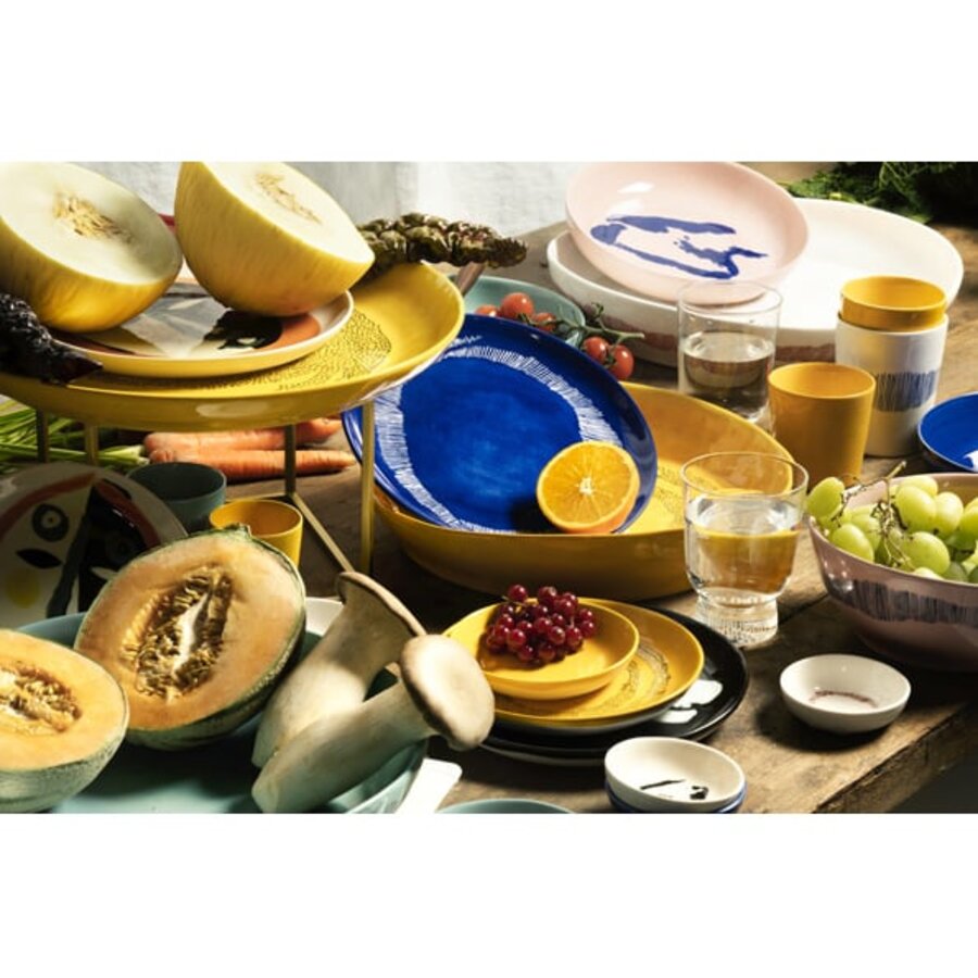 Gebakbord 19,5 cm Feast Ottolenghi zwart met witte paprika-5