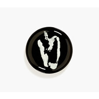 thumb-Gebakbord 19,5 cm Feast Ottolenghi zwart met witte paprika-1