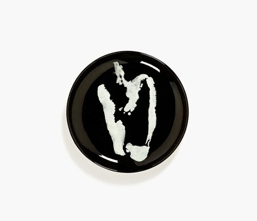  Serax Gebakbord 19,5 cm Feast Ottolenghi zwart met witte paprika 