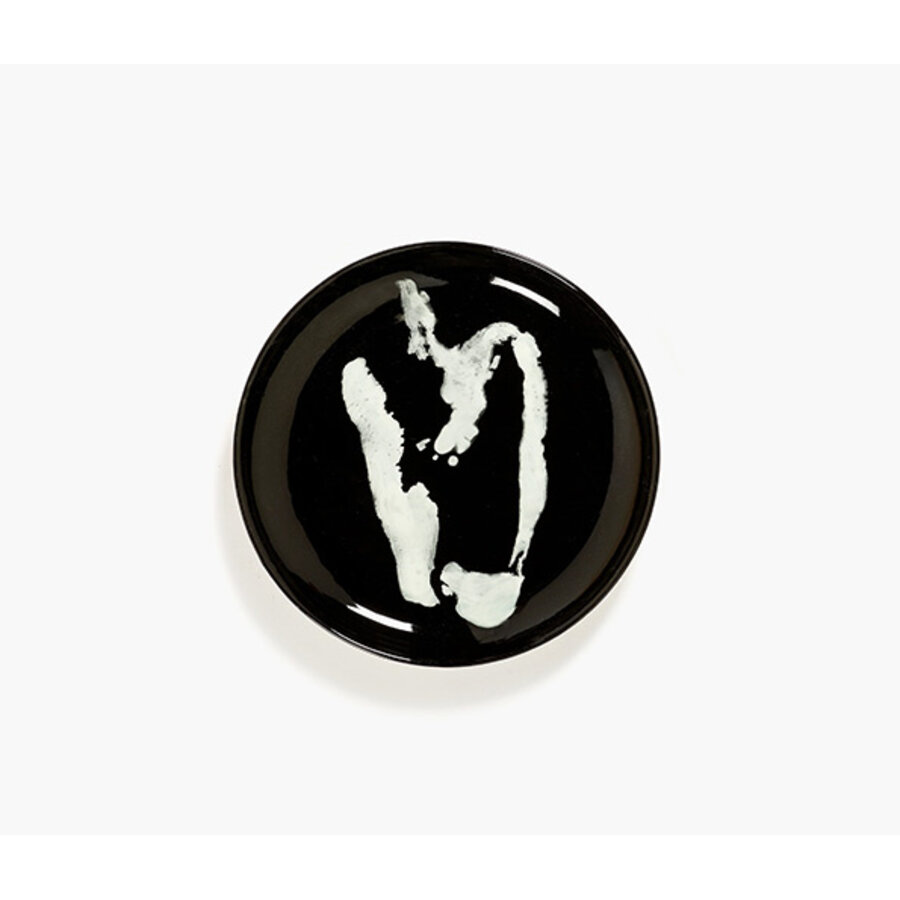 Gebakbord 19,5 cm Feast Ottolenghi zwart met witte paprika-1