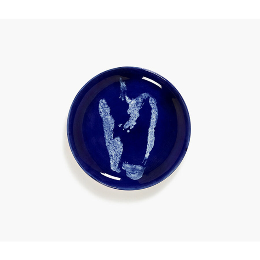 Gebakbord 19,5 cm Feast Ottolenghi blauw met witte  paprika-1