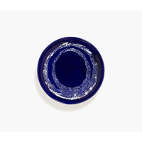 thumb-Gebakbord 19,5 cm Feast Ottolenghi blauw met witte puntjes-1