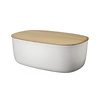Rig Tig Brooddoos 34 cm lichtgrijs melamine - bambou deksel