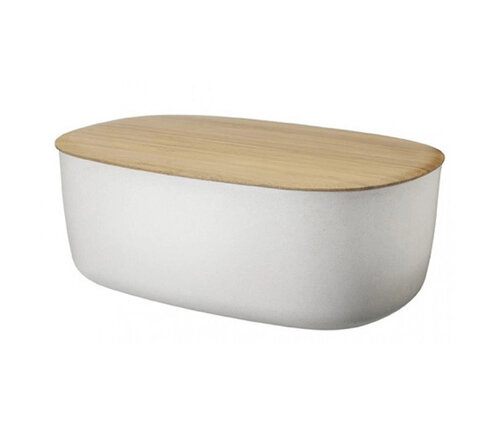  Rig Tig Brooddoos 34 cm lichtgrijs melamine - bambou deksel 