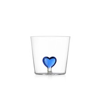 Beker / tumbler Cuore hart blauw