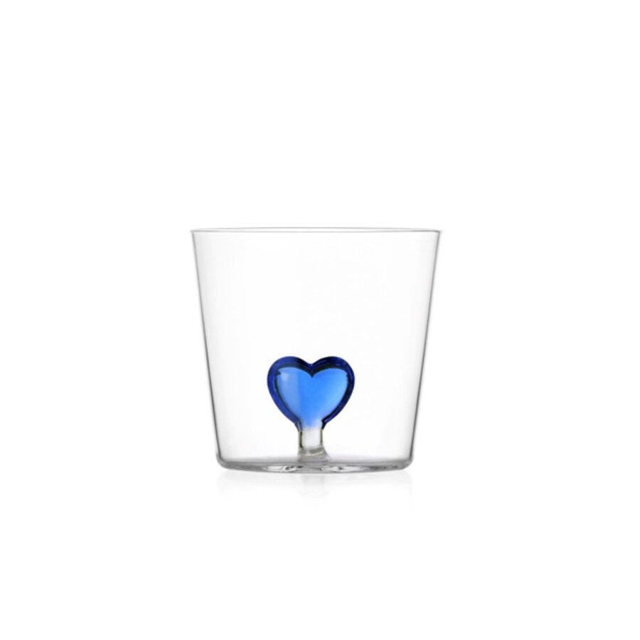 Beker / tumbler Cuore hart blauw-1