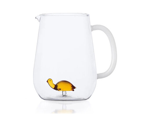  Ichendorf Milano Kruik Animal Farm schildpad amber wit handvat 